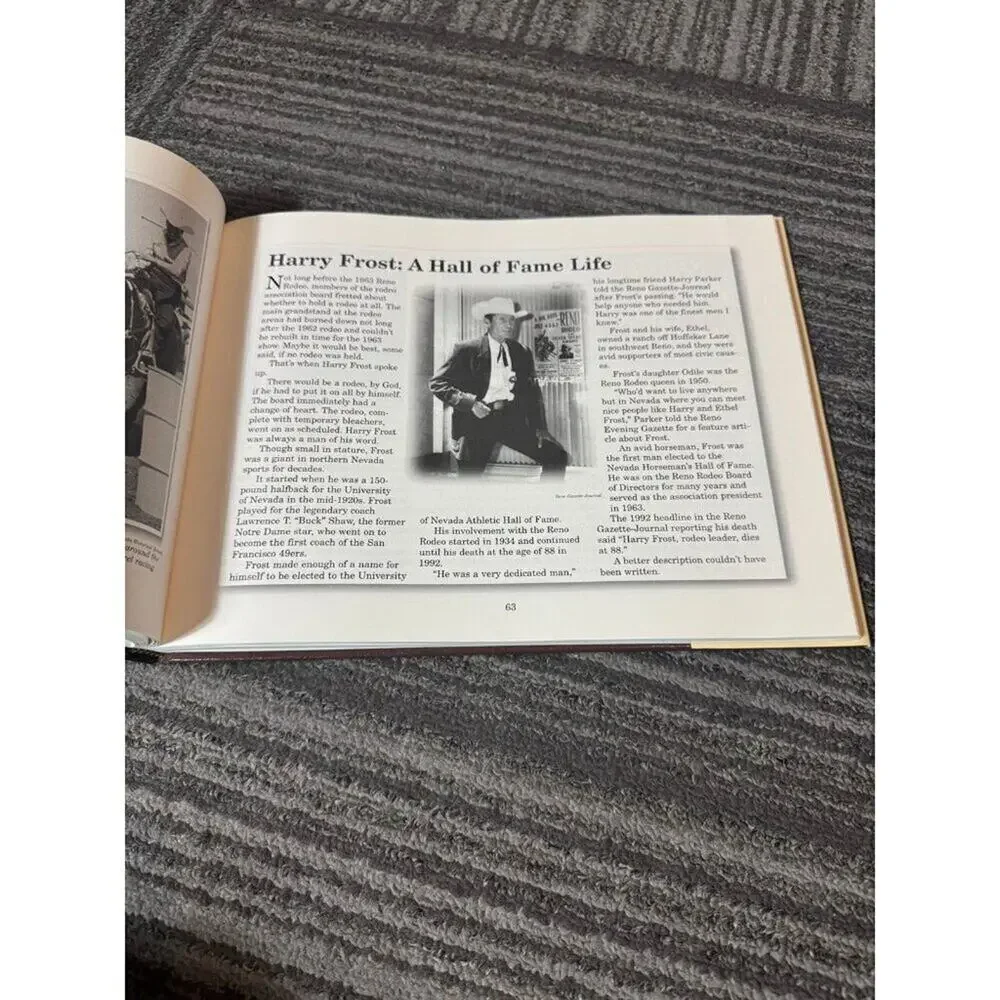 Reno Rodeo A History The 1st 80 Years by Guy Clifton Hardcover Coffee Table Book